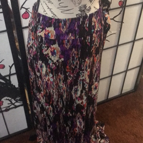 John Paul Richard Black Multi Maxi Skirt XL - Picture 2 of 8